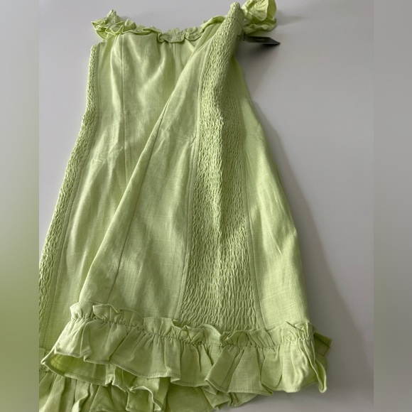 Lulus NWT Elati Lime Green Ruffled Off-the-Shoulder Bodycon Dress Size M - Picture 12 of 12